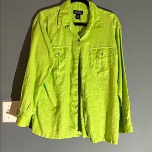 Rafaella Linen Button down Long Sleeve